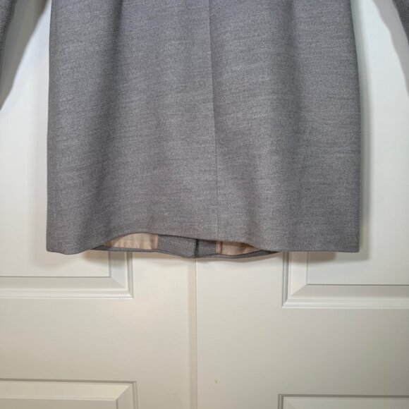 Banana Republic Inverted Collar Light Heather Grey Coat Small Petite - Picture 12 of 12